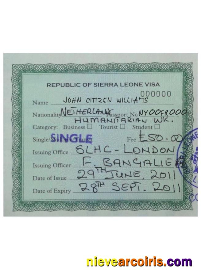 SIERRA LEONE visa